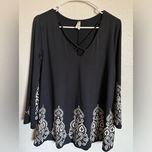 Black Paisley Blouse